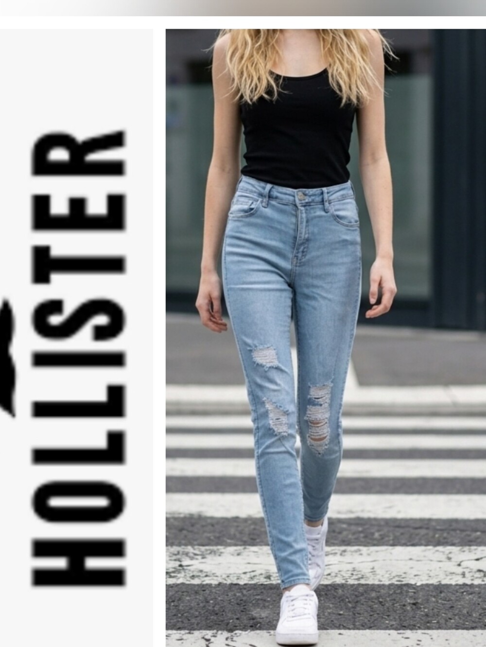 Hollister Distressed High-Rise Jean Legging